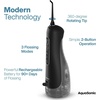 image:imageAquaSonic Aqua Flosser PRO  Rechargeable Electric Cordless Water Flosser for Teeth Gums amp Tongue  Waterproof Modern Design 300ml Large Tank 3 Modes 6 Jet Tips Deluxe Tongue Nozzle  Optic WhiteBlack