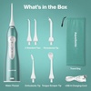 image:imageAquaSonic Aqua Flosser PRO  Rechargeable Electric Cordless Water Flosser for Teeth Gums amp Tongue  Waterproof Modern Design 300ml Large Tank 3 Modes 6 Jet Tips Deluxe Tongue Nozzle  Optic WhiteGreen