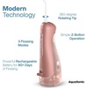 image:imageAquaSonic Aqua Flosser PRO  Rechargeable Electric Cordless Water Flosser for Teeth Gums amp Tongue  Waterproof Modern Design 300ml Large Tank 3 Modes 6 Jet Tips Deluxe Tongue Nozzle  Optic WhiteRose Gold