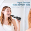 image:imageAquaSonic Genuine Aqua Flosser Replacement Tips  5 Tips 4 Types Standard Periodontal Orthodontic amp Tongue Scraper  Authentic Parts BlackBlack