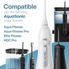 image:imageAquaSonic Genuine Aqua Flosser Replacement Tips  5 Tips 4 Types Standard Periodontal Orthodontic amp Tongue Scraper  Authentic Parts BlackWhite