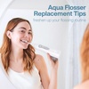 image:imageAquaSonic Genuine Aqua Flosser Replacement Tips  5 Tips 4 Types Standard Periodontal Orthodontic amp Tongue Scraper  Authentic Parts BlackWhite