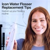image:imageAquaSonic Genuine Icon Water Flosser Replacement Tips  5 Tips 4 Types Standard Periodontal Orthodontic amp Tongue Scraper  Authentic Parts MintLilac