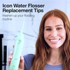image:imageAquaSonic Genuine Icon Water Flosser Replacement Tips  5 Tips 4 Types Standard Periodontal Orthodontic amp Tongue Scraper  Authentic Parts MintMint