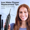 image:imageAquaSonic Genuine Icon Water Flosser Replacement Tips  5 Tips 4 Types Standard Periodontal Orthodontic amp Tongue Scraper  Authentic Parts MintOnyx