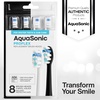 image:imageAquaSonic Genuine Proflex Replacement Brush Heads  ADA Accepted  for Whiter Teeth amp Gum Care  Compatible with Duo Series PRO and Others 8 Pack Black amp White