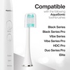 image:imageAquaSonic Genuine Standard Replacement Brush Heads  ADA Accepted  for Normal amp Sensitive Teeth  Compatible with Many AquaSonic Toothbrush Handles 8 Pack Black2 Pack White