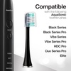 image:imageAquaSonic Genuine Standard Replacement Brush Heads  ADA Accepted  for Normal amp Sensitive Teeth  Compatible with Many AquaSonic Toothbrush Handles 8 Pack Black2 Pack Black