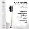 image:imageAquaSonic Genuine Standard Replacement Brush Heads  for Normal amp Sensitive Teeth  Compatible with Many AquaSonic Toothbrush Handles 2 Pack BlackWhite