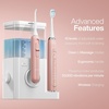 image:imageAquaSonic Home Dental Center PRO  Brushing amp Flossing Made Easy  Brush amp Floss  Power Toothbrush amp Water Flosser  Whiter Teeth amp Healthier Gums  Black Series ProOral IrrigatorRose Gold