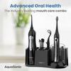 image:imageAquaSonic Home Dental Center Rechargeable Power Toothbrush amp Smart Water Flosser  Complete Family Oral Care System  10 Attachments and Tips Included  Various Modes amp Timers BlackBlack