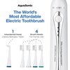 image:imageAquaSonic Home Dental Center Rechargeable Power Toothbrush amp Smart Water Flosser  Complete Family Oral Care System  10 Attachments and Tips Included  Various Modes amp Timers BlackWhite