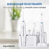 image:imageAquaSonic Home Dental Center Rechargeable Power Toothbrush amp Smart Water Flosser  Complete Family Oral Care System  10 Attachments and Tips Included  Various Modes amp Timers BlackWhite
