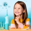 image:imageAquaSonic Kids Water Flosser for Ages 6  Standard Nozzle Orthodontic Nozzle amp Waterproof Stickers  4 Flossing Modes  Aquarium Adventures Theme PinkBlue