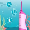image:imageAquaSonic Kids Water Flosser for Ages 6  Standard Nozzle Orthodontic Nozzle amp Waterproof Stickers  4 Flossing Modes  Aquarium Adventures Theme PinkPink