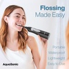image:imageAquaSonic Water Flosser  Cordless Rechargeable Water Flossers for Teeth Cleaning  Waterproof Aqua Flosser Portable Oral Irrigator for Dental Cleaning with 5 Jet Tips  Braces Home TravelBlack