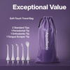image:imageAquaSonic Water Flosser  Cordless Rechargeable Water Flossers for Teeth Cleaning  Waterproof Aqua Flosser Portable Oral Irrigator for Dental Cleaning with 5 Jet Tips  Braces Home TravelSatin Purple