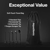 image:imageAquaSonic Water Flosser  Cordless Rechargeable Water Flossers for Teeth Cleaning  Waterproof Aqua Flosser Portable Oral Irrigator for Dental Cleaning with 5 Jet Tips  Braces Home TravelBlack