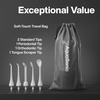 image:imageAquaSonic Water Flosser  Cordless Rechargeable Water Flossers for Teeth Cleaning  Waterproof Aqua Flosser Portable Oral Irrigator for Dental Cleaning with 5 Jet Tips  Braces Home TravelCharcoal Metallic