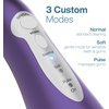 image:imageAquaSonic Water Flosser  Cordless Rechargeable Water Flossers for Teeth Cleaning  Waterproof Aqua Flosser Portable Oral Irrigator for Dental Cleaning with 5 Jet Tips  Braces Home TravelSatin Purple