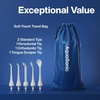 image:imageAquaSonic Water Flosser  Cordless Rechargeable Water Flossers for Teeth Cleaning  Waterproof Aqua Flosser Portable Oral Irrigator for Dental Cleaning with 5 Jet Tips  Braces Home TravelSapphire Blue