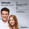 image:imageAquasonic Duo  Dual Handle Ultra Whitening 40000 VPM Wireless Charging Electric ToothBrushes  3 Modes with Smart Timers  10 Dupont Brush Heads amp 2 Travel Cases Included2 Count Pack of 1