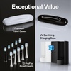image:imageAquasonic Duo Series PRO UV  ADA Accepted Electric Toothbrushes with UV Sanitizer  Inductive Charging Base  5 Modes with Smart Timers  10 Proflex Brush Heads amp 2 Travel Cases2 Count Pack of 1