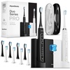 image:imageAquasonic Duo Series PRO UV  ADA Accepted Electric Toothbrushes with UV Sanitizer  Inductive Charging Base  5 Modes with Smart Timers  10 Proflex Brush Heads amp 2 Travel Cases2 Count Pack of 1