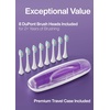 image:imageAquasonic Vibe Series UltraWhitening Toothbrush  ADA Accepted Electric Toothbrush  8 Brush Heads amp Travel Case  40000 VPM Motor amp Wireless Charging  4 Modes w Smart Timer  Charcoal MetallicSatin Violet