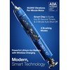 image:imageAquasonic Vibe Series UltraWhitening Toothbrush  ADA Accepted Electric Toothbrush  8 Brush Heads amp Travel Case  40000 VPM Motor amp Wireless Charging  4 Modes w Smart Timer  Charcoal MetallicSapphire Blue
