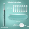 image:imageAquasonic Vibe Series UltraWhitening Toothbrush  ADA Accepted Electric Toothbrush  8 Brush Heads amp Travel Case  40000 VPM Motor amp Wireless Charging  4 Modes w Smart Timer  Charcoal MetallicMint Green Metallic