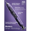 image:imageAquasonic Vibe Series UltraWhitening Toothbrush  ADA Accepted Electric Toothbrush  8 Brush Heads amp Travel Case  40000 VPM Motor amp Wireless Charging  4 Modes w Smart Timer  Charcoal MetallicSatin Violet