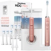image:imageAquaSonic Home Dental Center PRO  Brushing amp Flossing Made Easy  Brush amp Floss  Power Toothbrush amp Water Flosser  Whiter Teeth amp Healthier Gums  Black Series ProOral IrrigatorRose Gold