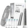 image:imageAquasonic Vibe Series PRO  UltraWhitening Electric Toothbrush  5 Modes amp Smart Timers  Premium Travel Case amp 6 Proflex Brush Heads  ADA Accepted Toothbrush Charcoal MetallicCharcoal Metallic