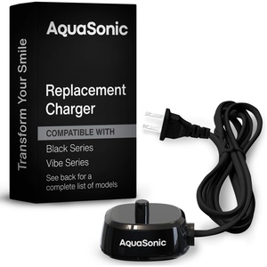 image:imageAquaSonic Electric Toothbrush Charger  Conductive Charging Dock Compatible with Most AquaSonic Toothbrushes  Genuine Authentic Parts WhiteBlack