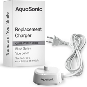 image:imageAquaSonic Electric Toothbrush Charger  Conductive Charging Dock Compatible with Most AquaSonic Toothbrushes  Genuine Authentic Parts WhiteWhite