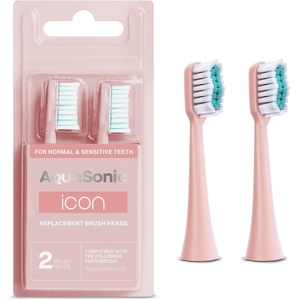 image:imageAquaSonic Genuine Icon Replacement Brush Heads  ADA Accepted  Compatible with AquaSonic Icon Toothbrush  6 Brush Heads  for Normal amp Sensitive Teeth Light PinkBlush
