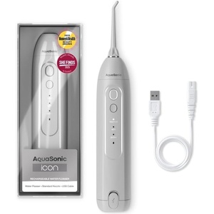 image:imageAquaSonic Icon Water Flosser for Teeth  Cordless Rechargeable Oral Irrigator  Waterproof Portable Dental Cleaning with Jet Tip  Braces Home Travel  OnyxStone