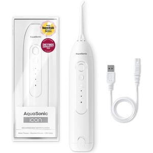 image:imageAquaSonic Icon Water Flosser for Teeth  Cordless Rechargeable Oral Irrigator  Waterproof Portable Dental Cleaning with Jet Tip  Braces Home Travel  OnyxPearl